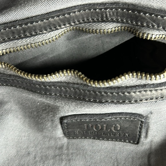 Polo Ralph Lauren Leather-Trim Denim Briefcase 14”w x18” - Picture 11 of 16